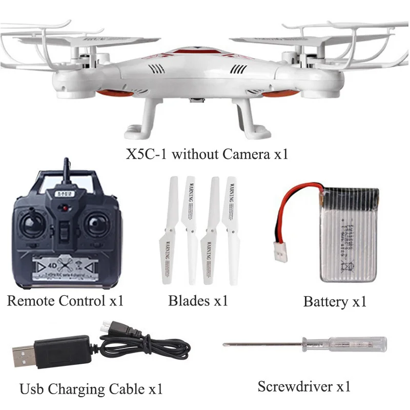 RC Модернизированный Дрон X5C-1 2,4G 4CH 6-осевой Радиоуправляемый вертолет игрушечные Квадрокоптеры с высоким разрешением, Камера подарки для детей VS x5c x5 FSWB - Цвет: X5C-1