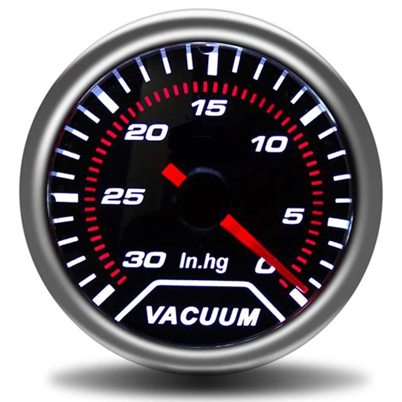 

2" 52MM Universal Car Vacuum Gauge -30~0 in.Hg Meter Auto White LED Pointer Gauges vacuometro wideband air fuel ratio boost