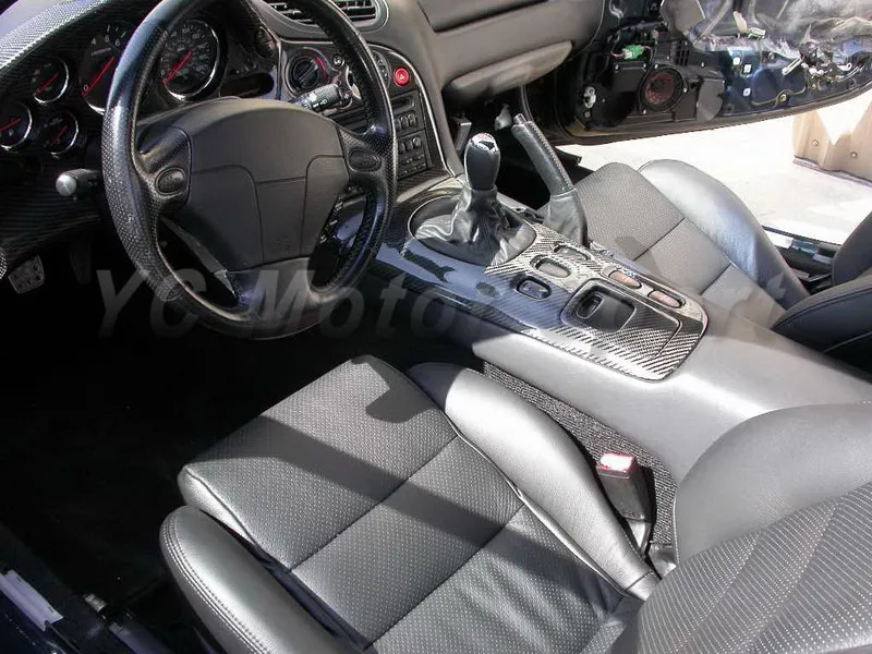 Матовый карбоновая пленка тканевая изнанка Запасной комплект 4 шт. подходит для 1992-1997 RX7 FD3S интерьер автомобиля с левосторонним управлением запасных частей авто-Стайлинг