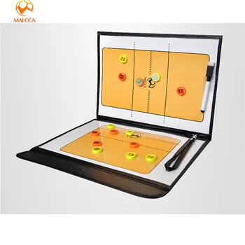 

MAICCA Volleyball coach board with pen PU leather Professional magnetic Tactical Board high quality Sports plate 32*24cm