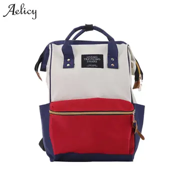 

Aelicy Luxury canvas Female Densign School Bag For Teenagers Girls large capacity korean fashion backpack schoolbag