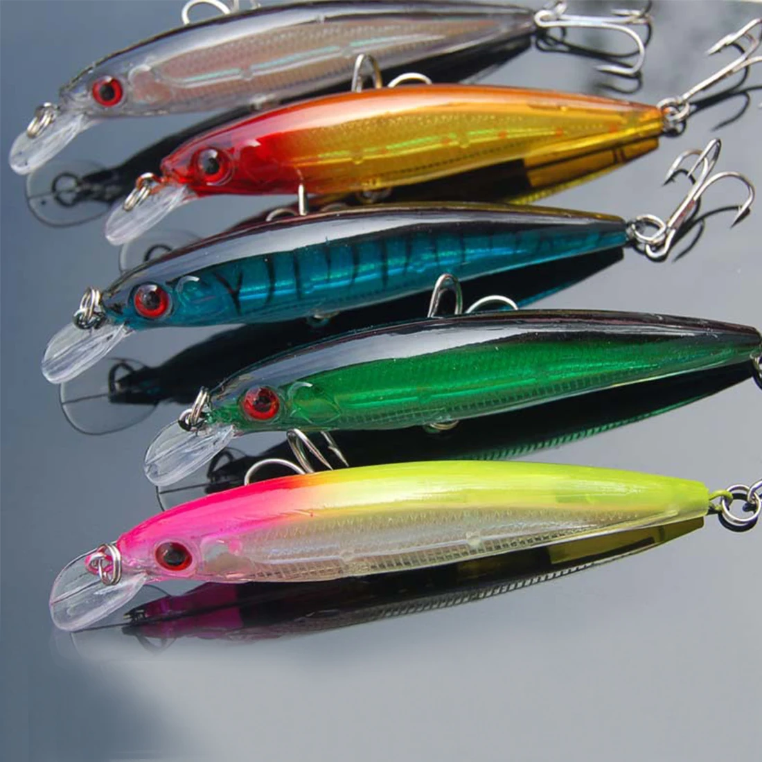 10PcsLot 11cm 13.5g Fishing Lures Minnow Fishing Lures Diving 2m Top water Hard Bait Crankbait Bass Fishing Lure Set