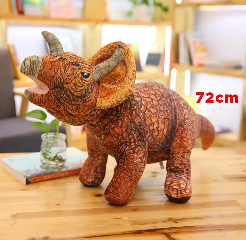 1 шт., огромный размер, супер динозавр, плюшевая игрушка, мультяшный дракон, тираннозавр, Рекс, куклы, мягкие игрушки для мальчиков - Цвет: Triceratops