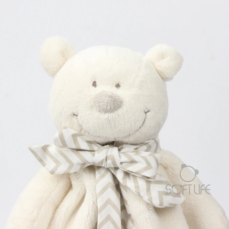 39CM Baby Plush Toy Bear Scarf Handkerchief Appease Towel Rattles Crap Doll Animal Hand Doll Puppet Bear Classic Educational Toy (8)
