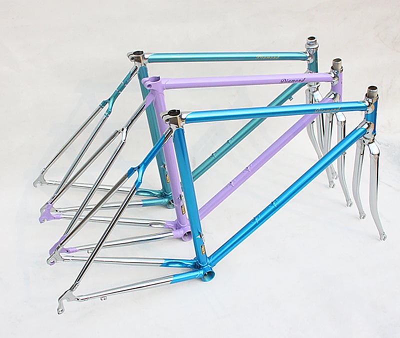 Clearance Reynolds 525 Chrome molybdenum steel fixie  frame DIY road bike frame 700 C frame 48 cm 50 cm 52 cm 54 cm 56cm 58cm 2