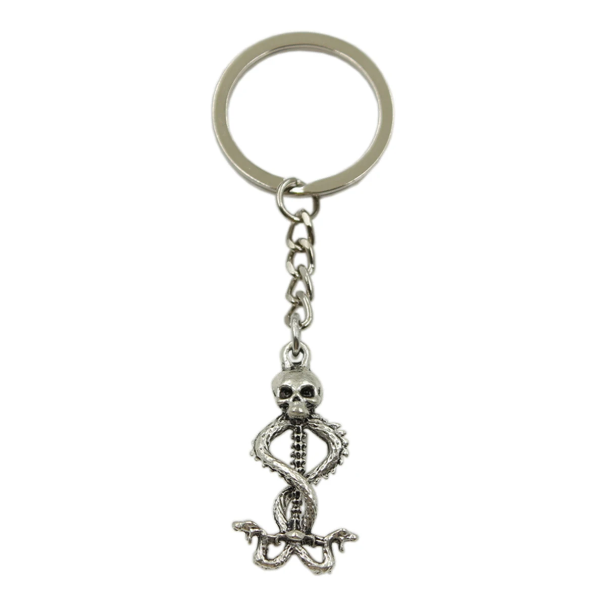 New Hot Men Key Ring Metal Chain Keychain Gift Jewelry Bronze Silver Color Skull Skeleton Wand Pendant Great Promotion | Украшения и
