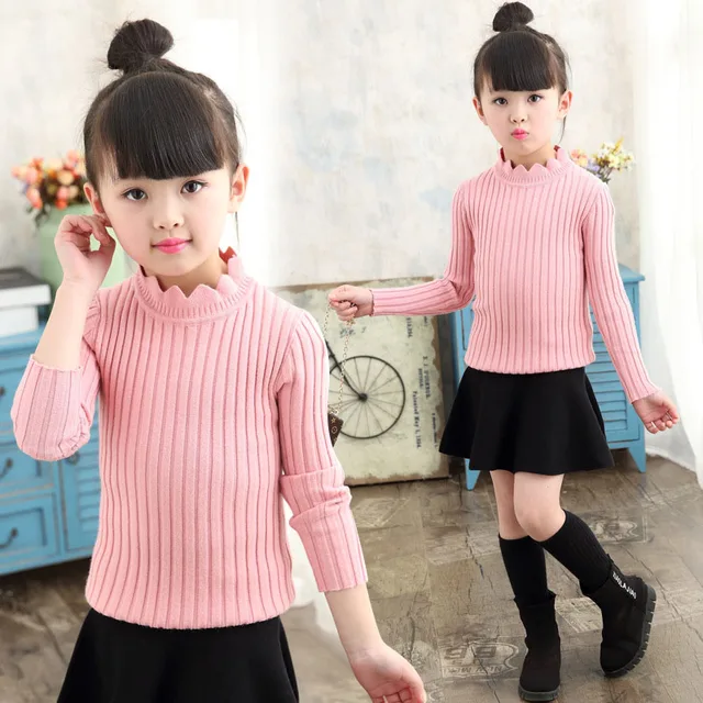 Buy girls sweater 2018 new autumn winter kids clothes