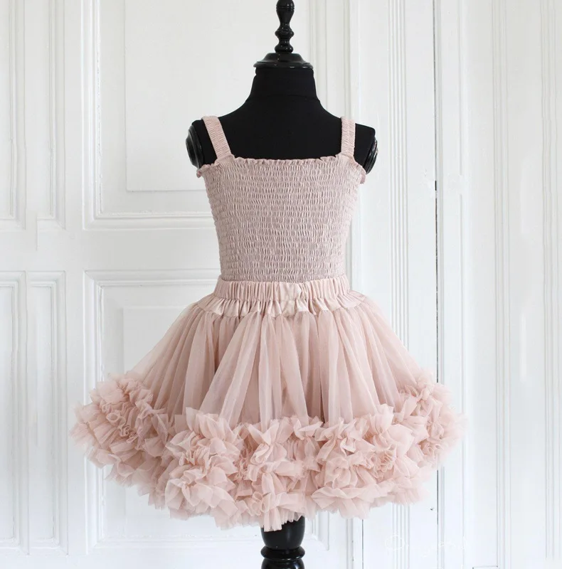 Юбка средней длины для девочек, Новая Осенняя детская юбка принцессы Pengpeng, юбка-пачка, балетная юбка