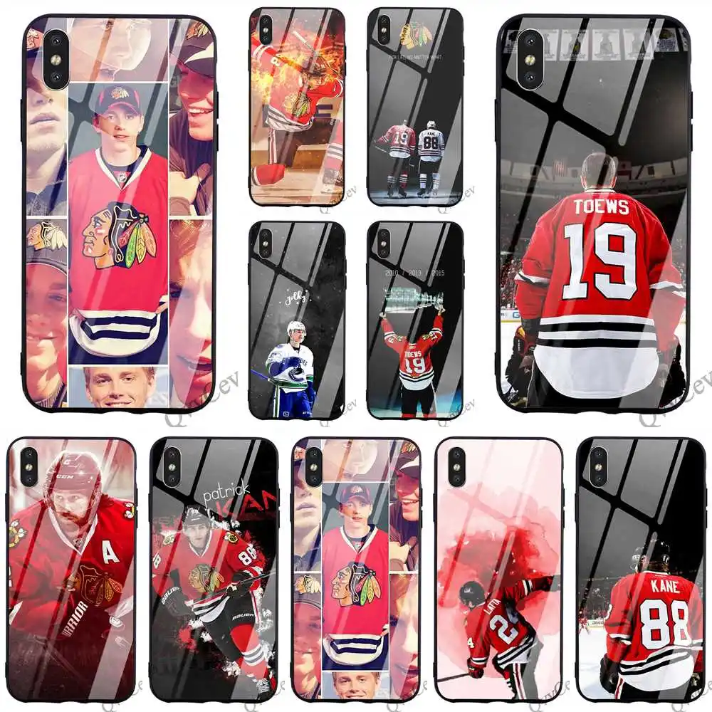 

Pattern Hockey Tempered Glass Phone Cover for iPhone SE Case X XR 5 7 8 Plus 6 6S 5S Xs Max Cases Skin