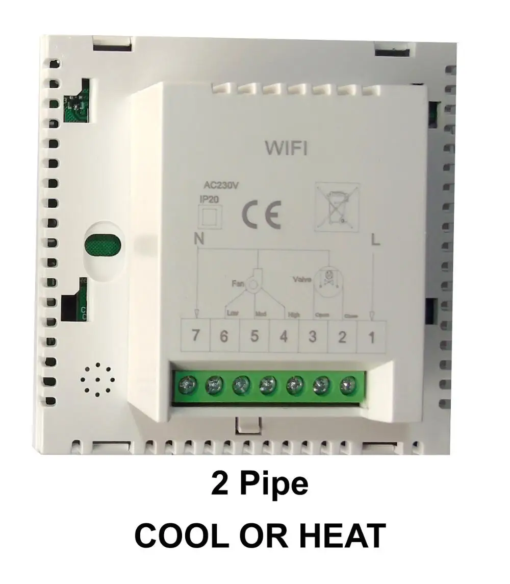 HESSWAY 2p 4p центральный кондиционер охлаждение Отопление смарт WiFi термостат для вентилятора катушки блок комнатный регулятор температуры - Цвет: 2P WIFI