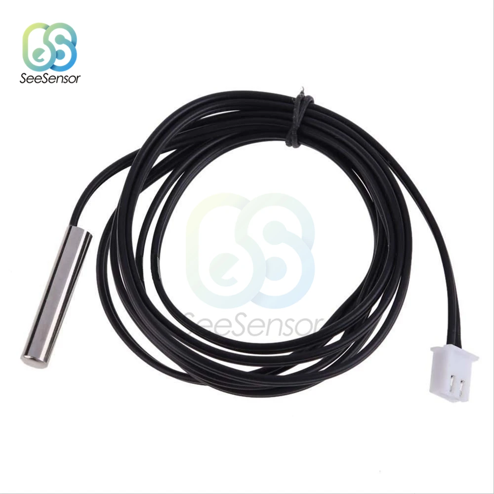 

2Pcs 1Meter 10K 1% 3950 Waterproof Digital Temperature Sensor Probe NTC Thermistor Thermal Cable 1M