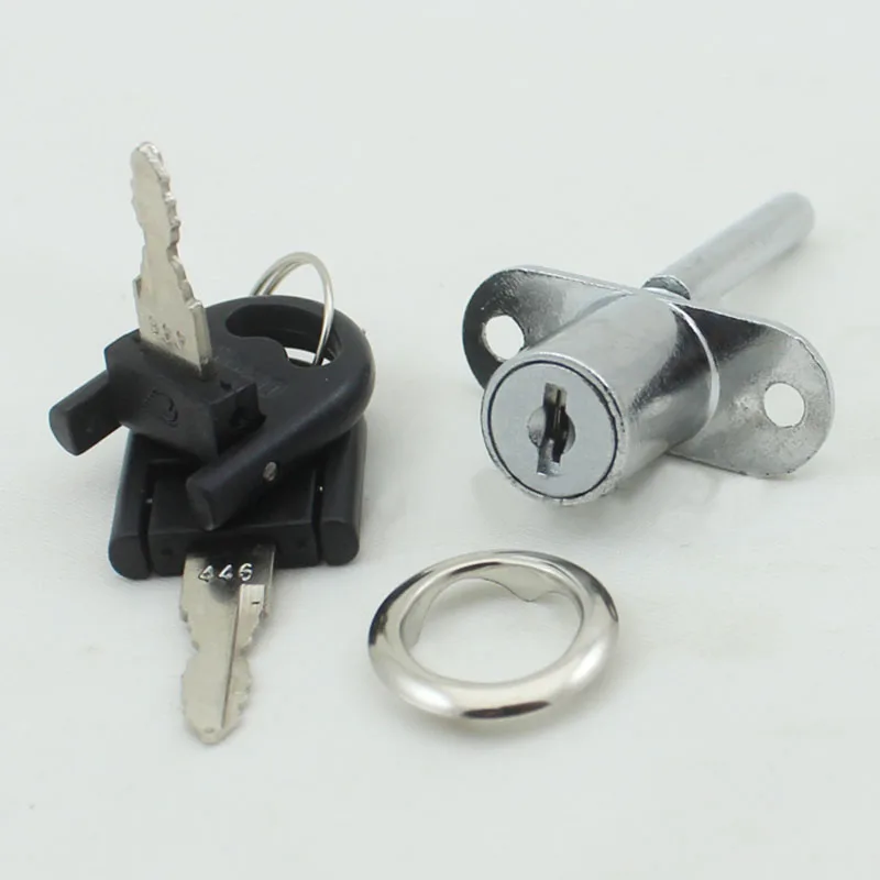 Wholesaler19mmBrandNewSilverZincAlloyDeskLockwith2pcskeys
