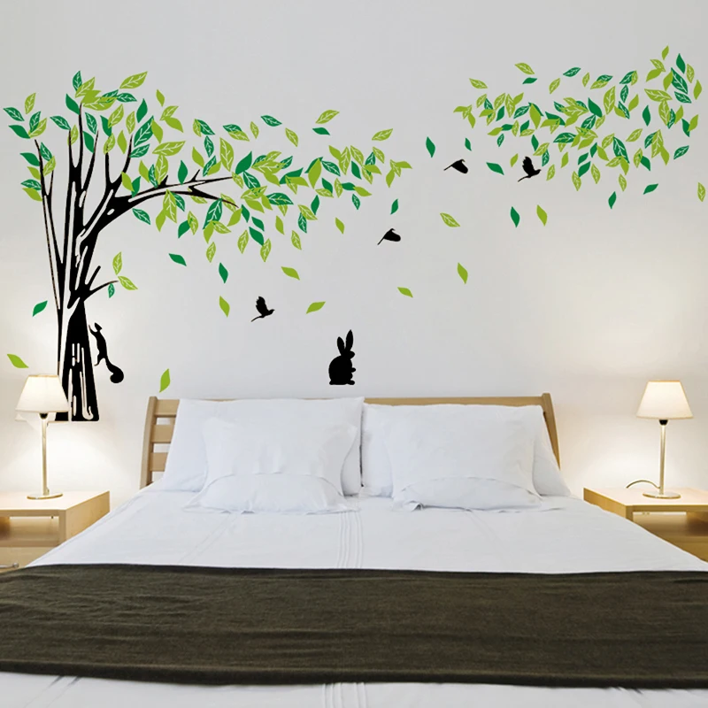 Günstige Große Baum Wand Aufkleber Wohnzimmer Abnehmbare PVC Wand Abziehbilder Familie DIY Poster Wand Aufkleber Mural Art Home Decor