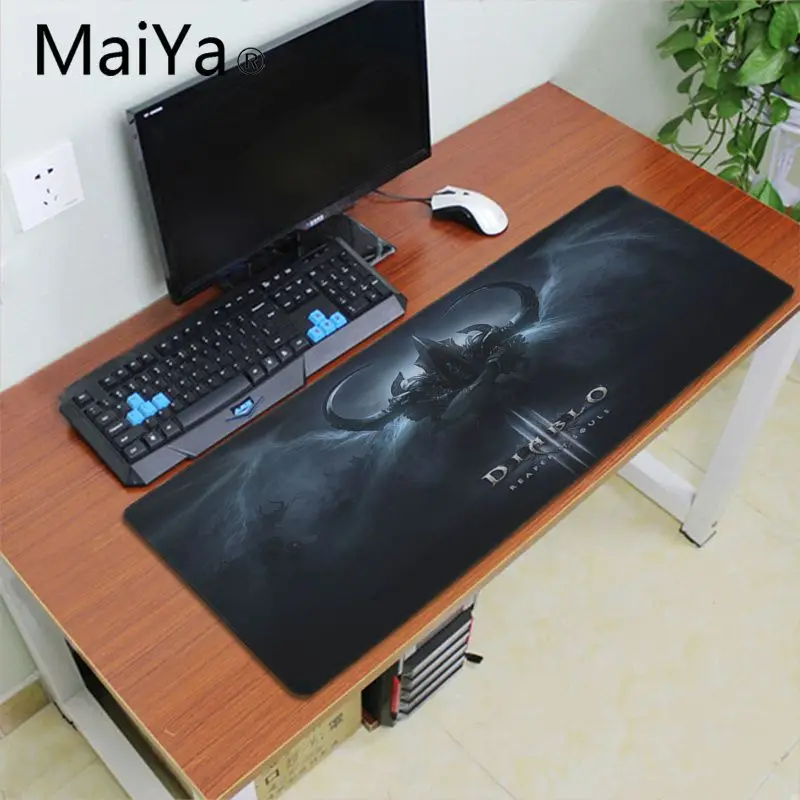 Lock Edge 30X70cm Maiya diablo замок край контроль скорости коврик для клавиатуры ноутбука игровой коврик для мыши xxl настольный ноутбук коврик для мыши геймер Настольный коврик - Цвет: Lock Edge 30X70cm