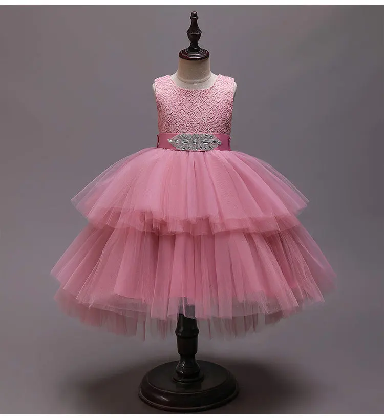 Popodion/Платья с цветочным узором для девочек; платья для девочек с цветочным узором для вечеринки и свадьбы; Бальные платья для девочек; FGD10116