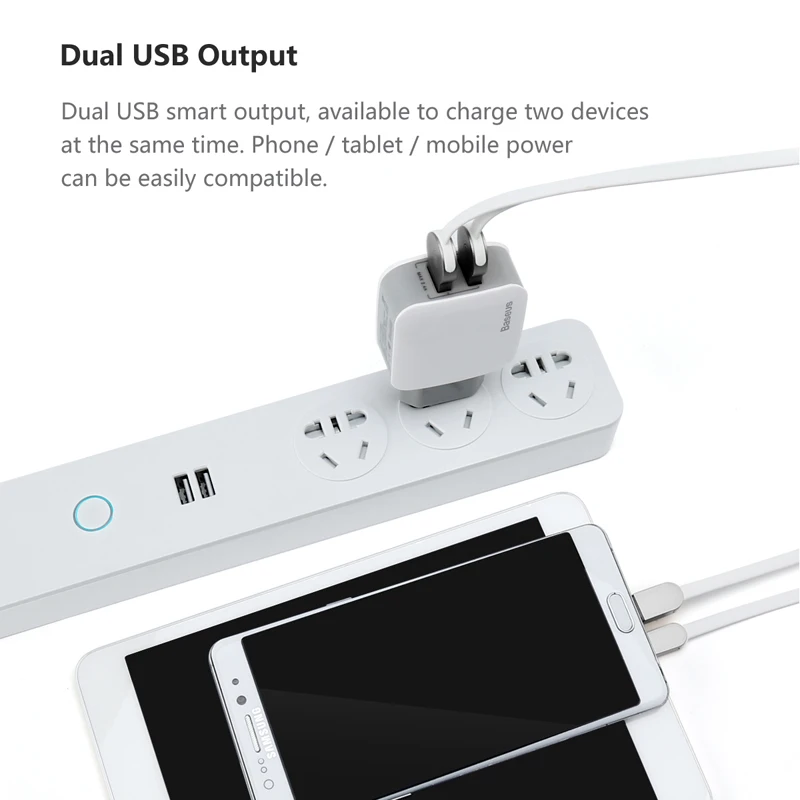 Baseus Dual USB зарядное устройство для iPhone samsung путешествия 2.4A настенное USB зарядное устройство адаптер зарядное устройство для мобильного телефона для Smartphoner US EU вилка