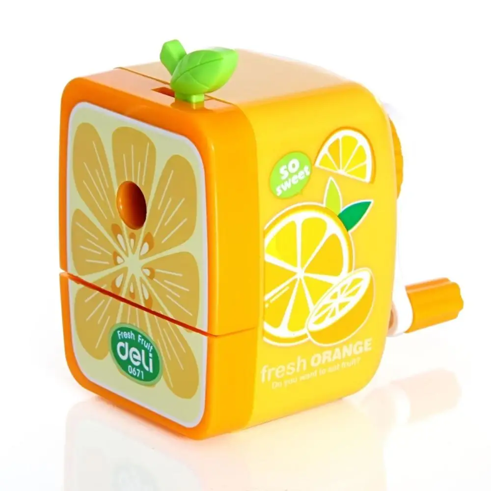 Милый IMC Rh орех ручная точилка для карандашей Kawaii Fruite мультфильм школьные канцелярские принадлежности - Цвет: Orange
