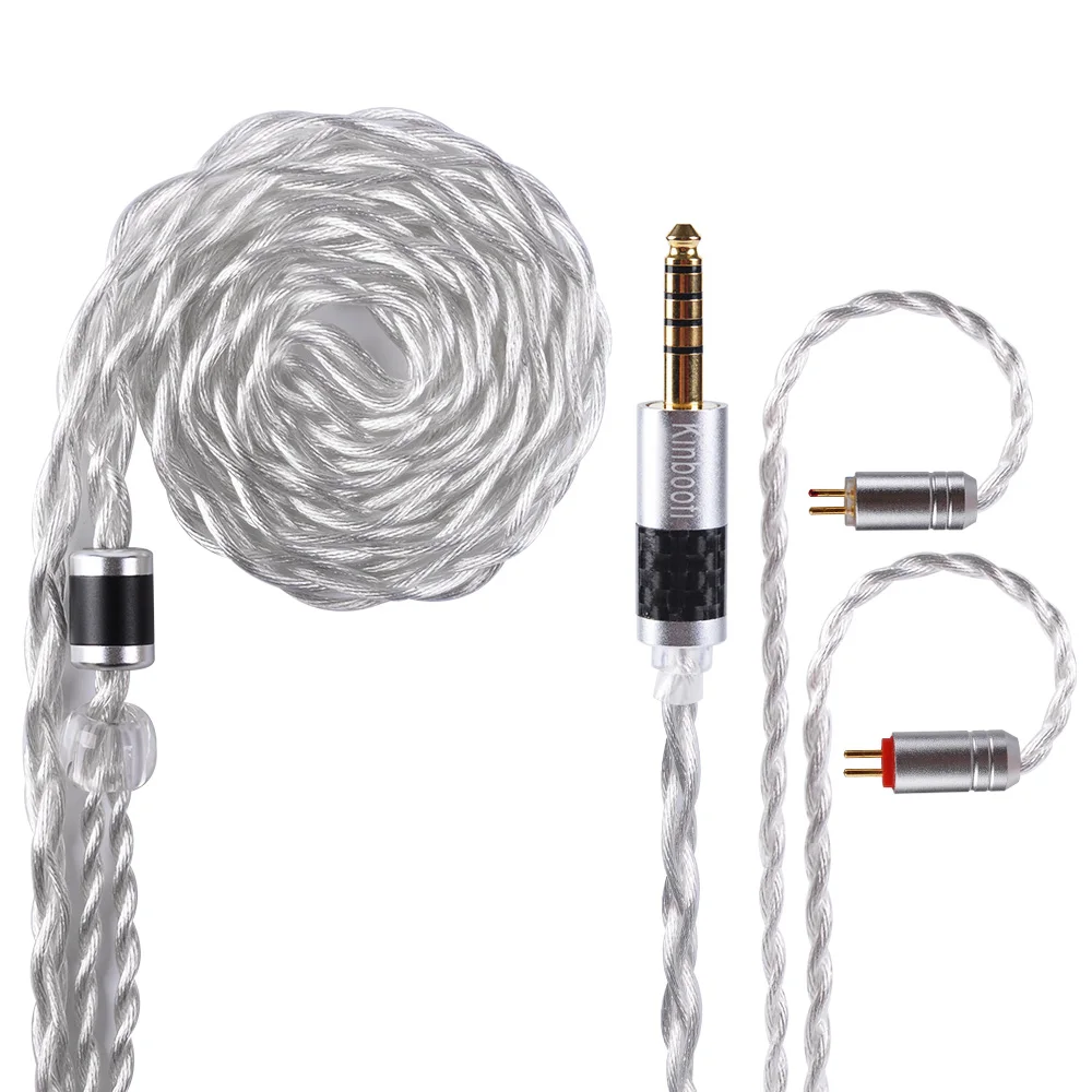 AK Kinboofi 4 Core Pure Copper Silver Plated Gold Mix Cable 2.5/3.5/4.4mm Balanced Earphone Upgrade