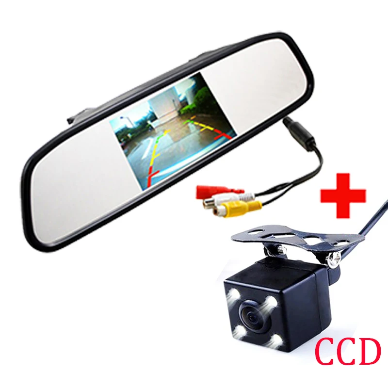CCD Car rear view font b camera b font with LCD monitor 4 3 inch TFT