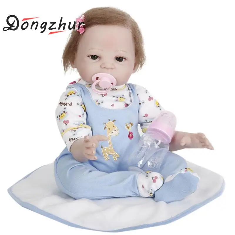 

Dongzhur Reborn Silicone Babies 50cm Npkdoll Suede Cloth Body Solid Silicone Reborn Babies Doll Nanny Training Model