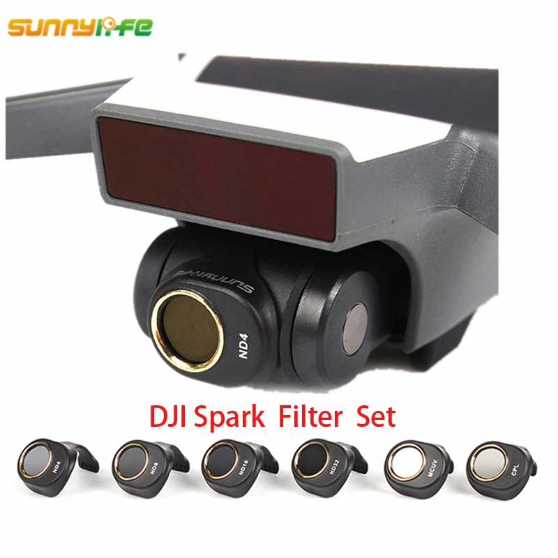 Фильтр для объектива камеры Sunnylife Spark Gimbal Combo ND4 ND8 ND16 ND32 MCUV CPL Для HD прозрачного