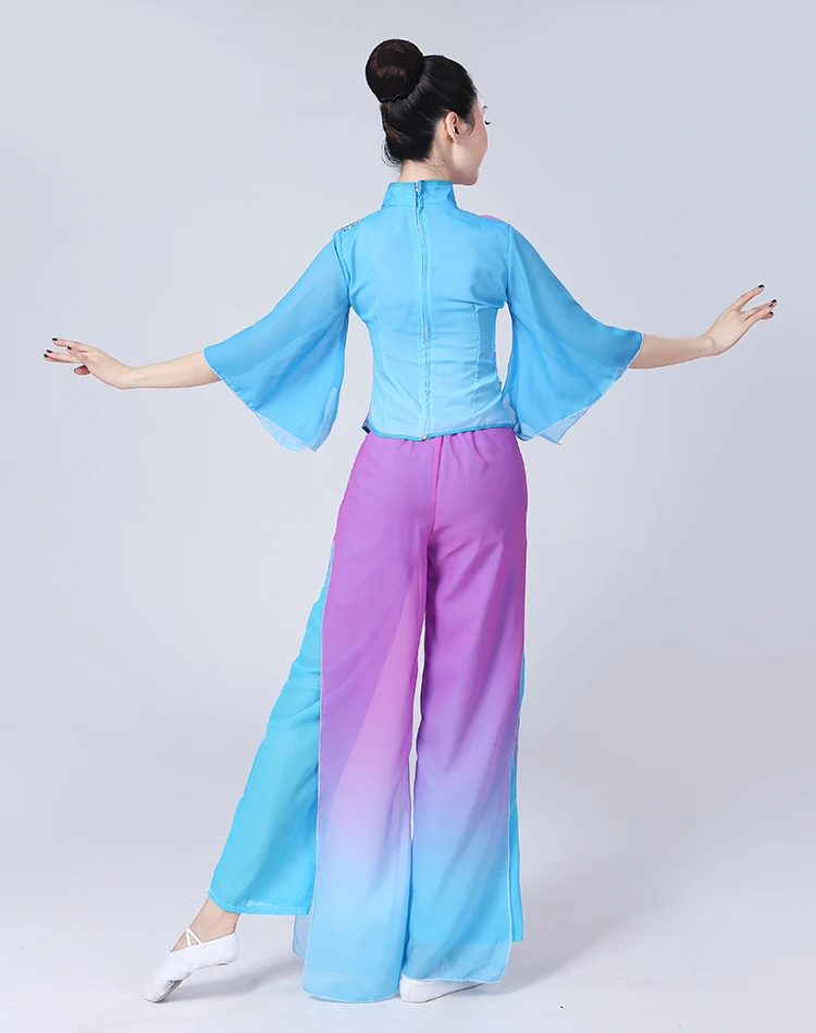Китайский народный женский костюм для танцев, классический танцевальный костюм, танцевальный костюм Yangko, детское платье для девочек, женская одежда Yangge