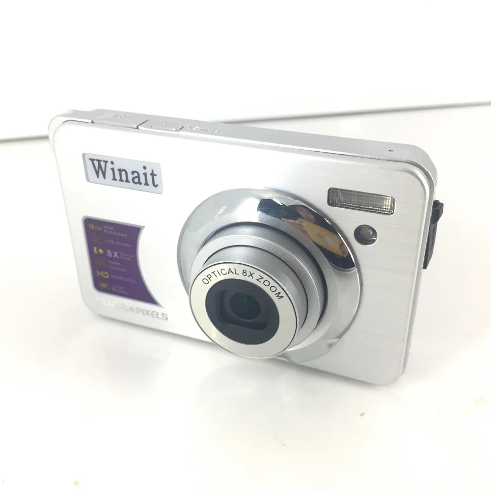Max 18mp Digital Compact Camera DC-530A 18MP 8x Optical Zoom Lithium Battery Cameras 1080P Mini DVR With Face&Smile Detection