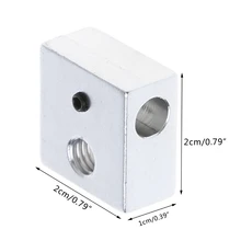 2019 Nova Deek-Robô Bloco De Aquecimento De Alumínio 20 * MK7 20*10mm M6 M3 Thread Para Makerbot /MK8 3D Impressora