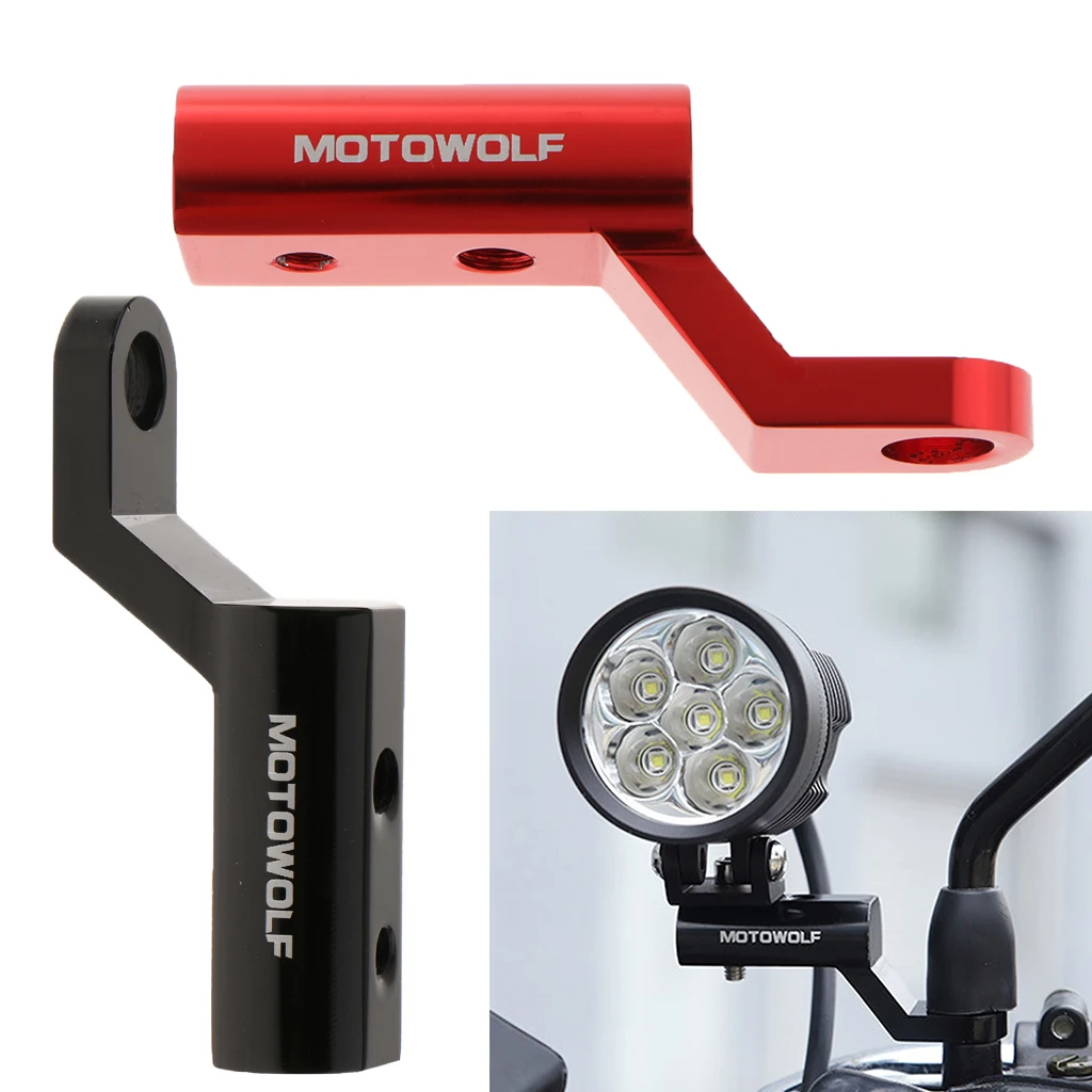 

2 Pcs Motorcycle Rearview Mirror Extension Mount Bracket Holder For Motorbike Electric Cars ATVs 10-1/2mm Screw Holes