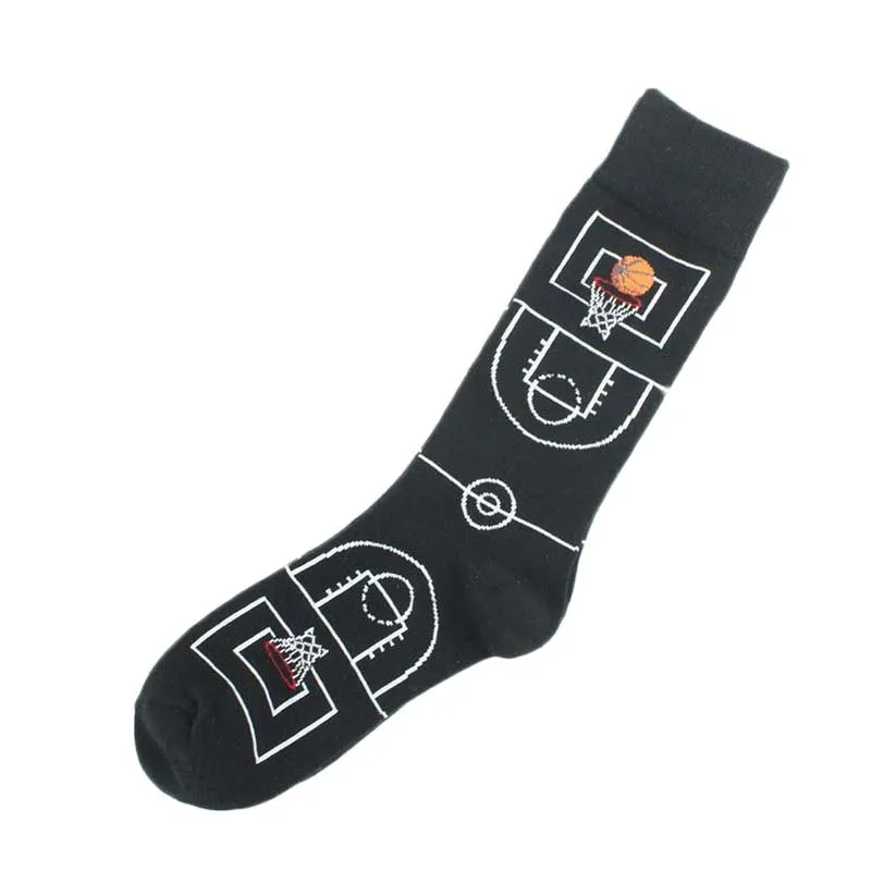 [EIOISAPRA] 85% хлопчатобумажные забавные носки для мужчин Harajuku модные креативные Мультяшные баскетбольные носки с пиццей в стиле хип-хоп