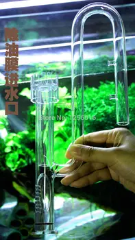 

Glass Water Surface Oil Skimmer Aquarium Plant Filter Inflow Pipe