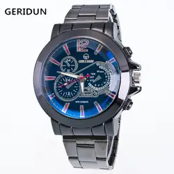 Geridun бренд Наручные часы спортивные часы Имитация вольфрама стали Кварцевые творчески Часы Reloj Hombre Montre Homme