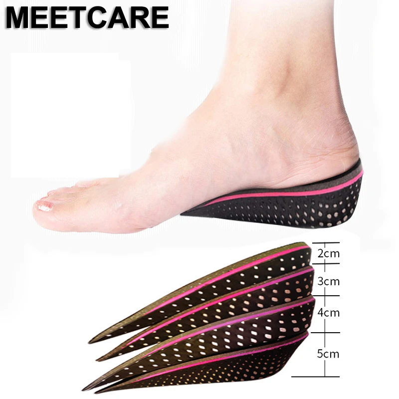 1 пара, высококачественные, невидимые, увеличивающие рост половинные стельки с эффектом памяти, розовые стельки для амортизационных подъемников, на каблуке для мужчин и женщин