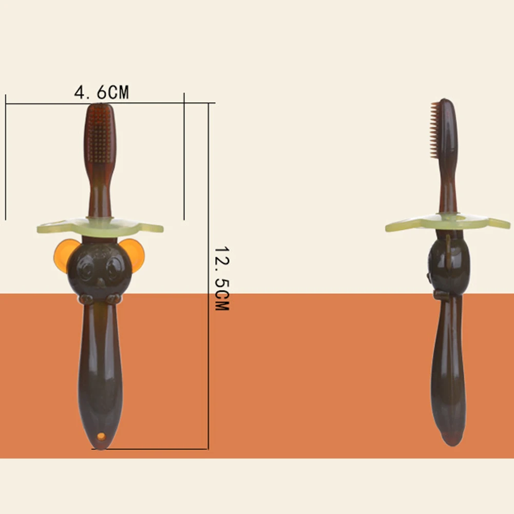 Чистящая детская стоматологическая Антибактериальная Мягкая зубная щетка для ухода за полостью рта милый инструмент детский Силиконовый