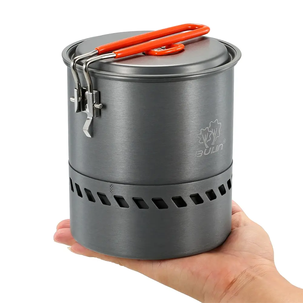 

New 1.5L Outdoor Cook Pot Camping Picnic Mountaineering Energy-efficient Pot Cookware Cooking Tool Travel Cookware Equipment