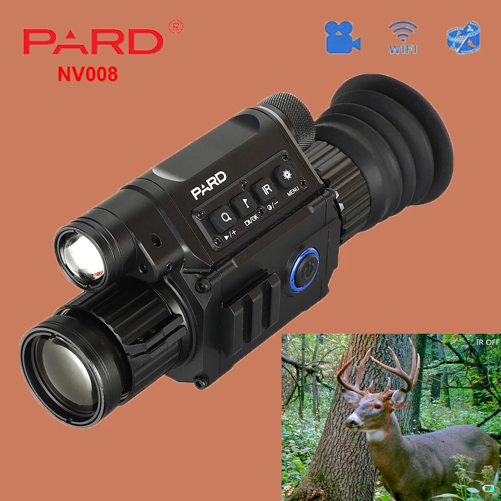 

PARD NV008 Digital Night Vision Scope IR Monocular Camera for Riflescope with Laser Pointer for Outdoor Hunting Day and Night