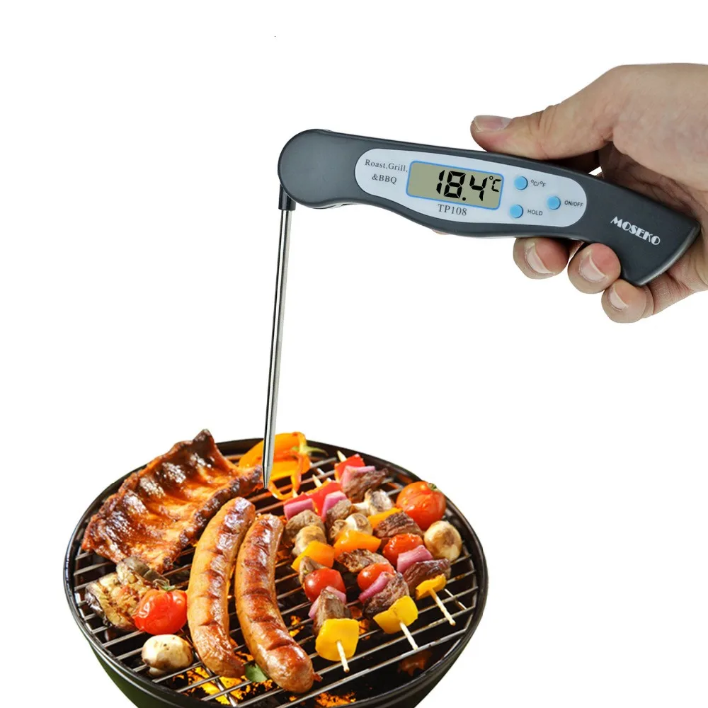 

TP108 Foldable Digital BBQ Thermometer Oven Folding Probe Meat Food Kitchen Thermometer Gauge Liquid Water Oil Cooking Tools