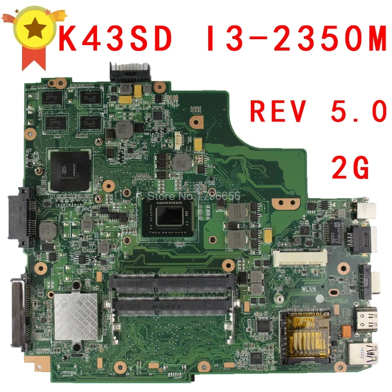 

K43SD laptop motherboard i3 for ASUS 8 memory 1G free shipping working well