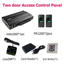 Nbio260 доступа Управление Панель FR1200 RS485 отпечатков пальцев rerader две двери+ LIVE20R+ кнопка выхода Система контроля доступа