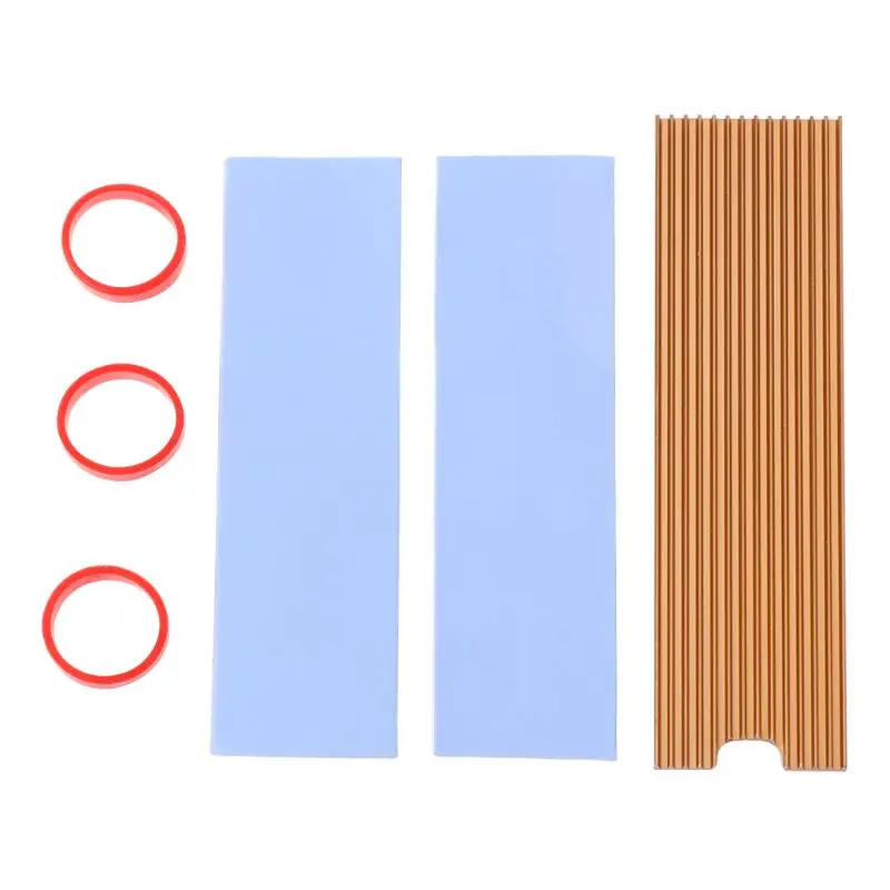 

N90 Aluminum Cooling Heatsink Thermal Pad Conductivity Silicone Wafer Cooler Heat Sink for NVME M.2 NGFF 2280 PCI-E SSD