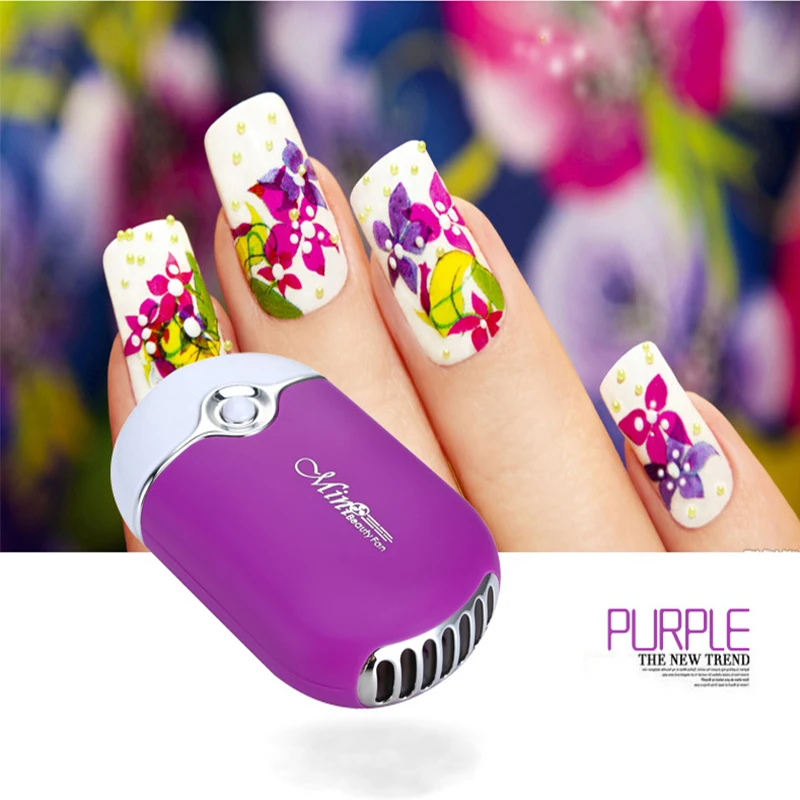 

Portable Mini Fan Handheld Air Fan Conditioning Aroma Humidification Cooling USB Fast Dryer for Girls Nail Polish by cold wind