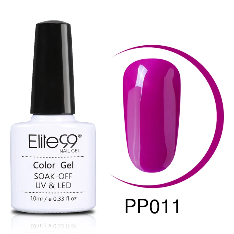 Elite99, фиолетовый цвет, серия, Гель-лак для ногтей, 10 мл, УФ-гель, светодиодный, лампа, маникюрный лак, замачиваемый, лидер продаж, долговечный гель для дизайна ногтей - Цвет: 011