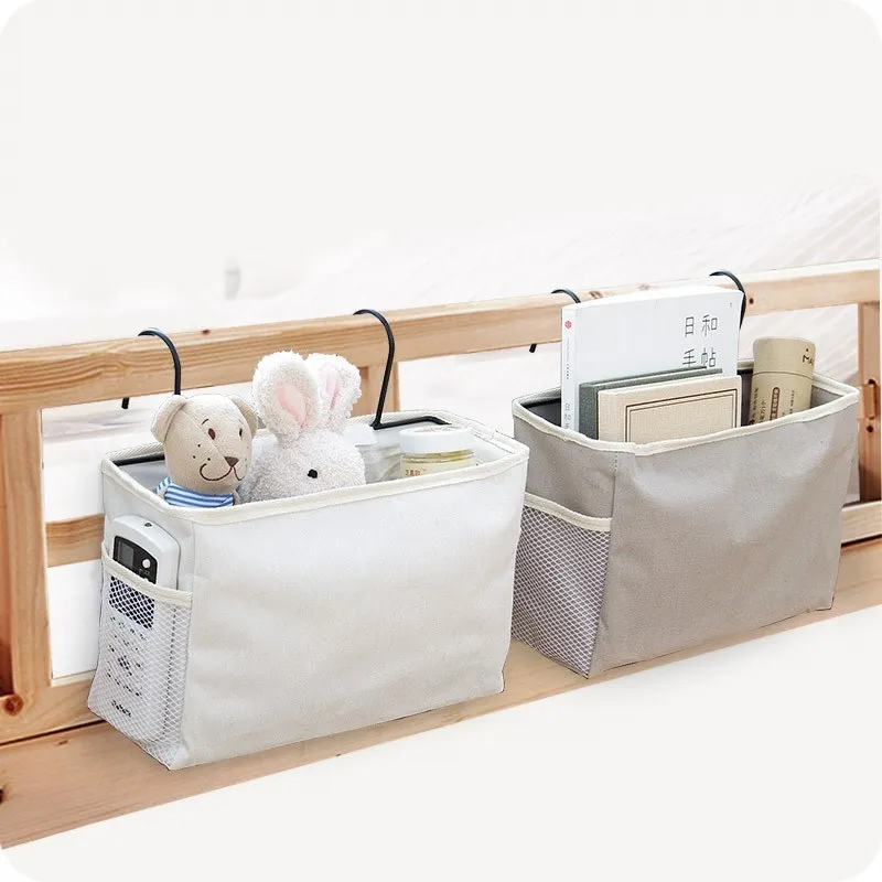 Bedside Storage Organizer iwoxs Bedside Caddy Grey Sofa Table Cabinet Bed Felt Holder Bag for Magazine Book Remote Tablet Phone