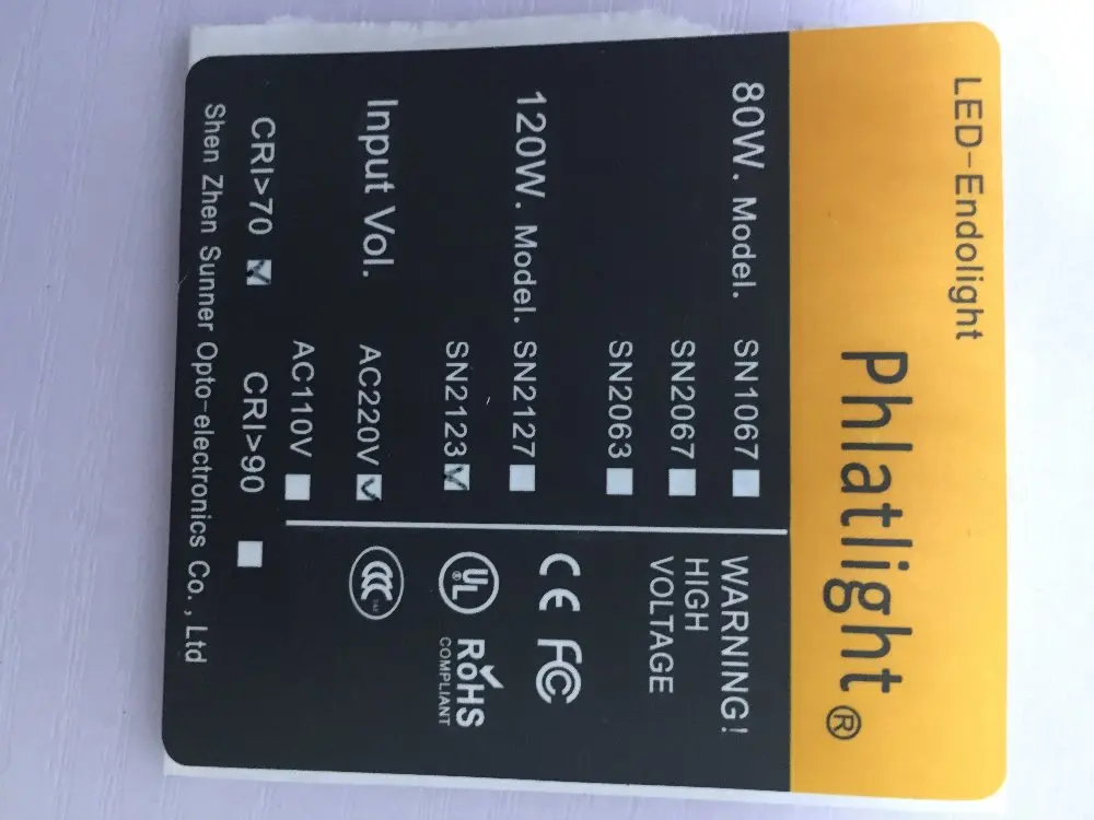 US $499.00 the 120W led endoscope light source with Phlatlight LED original USAthe optical fiber lighting F2123W
