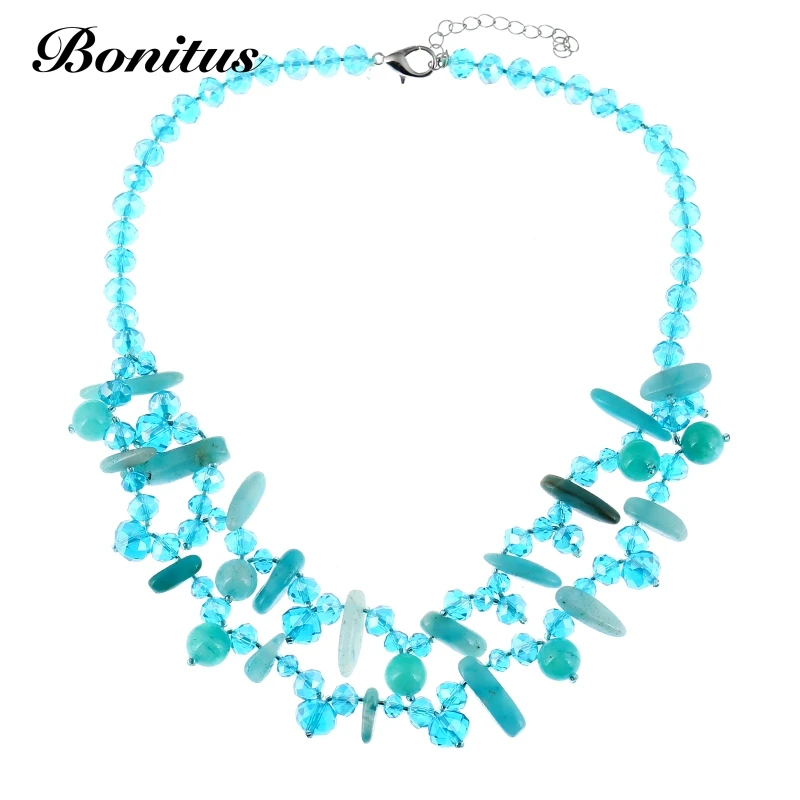 [Bonitus Jewelry] 2018 Новое поступление Модные Колье Заявление ожерелья Природный