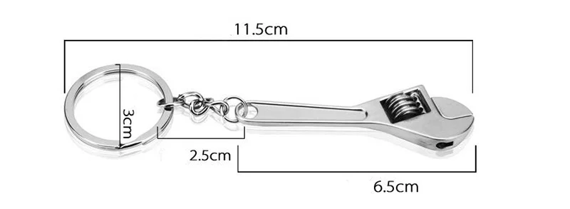 Автомобильный стильный брелок, Металлический регулируемый гаечный ключ, брелок для ключей, креативный автомобильный диагностический инструмент для VW, opel, ford, renault, bmw