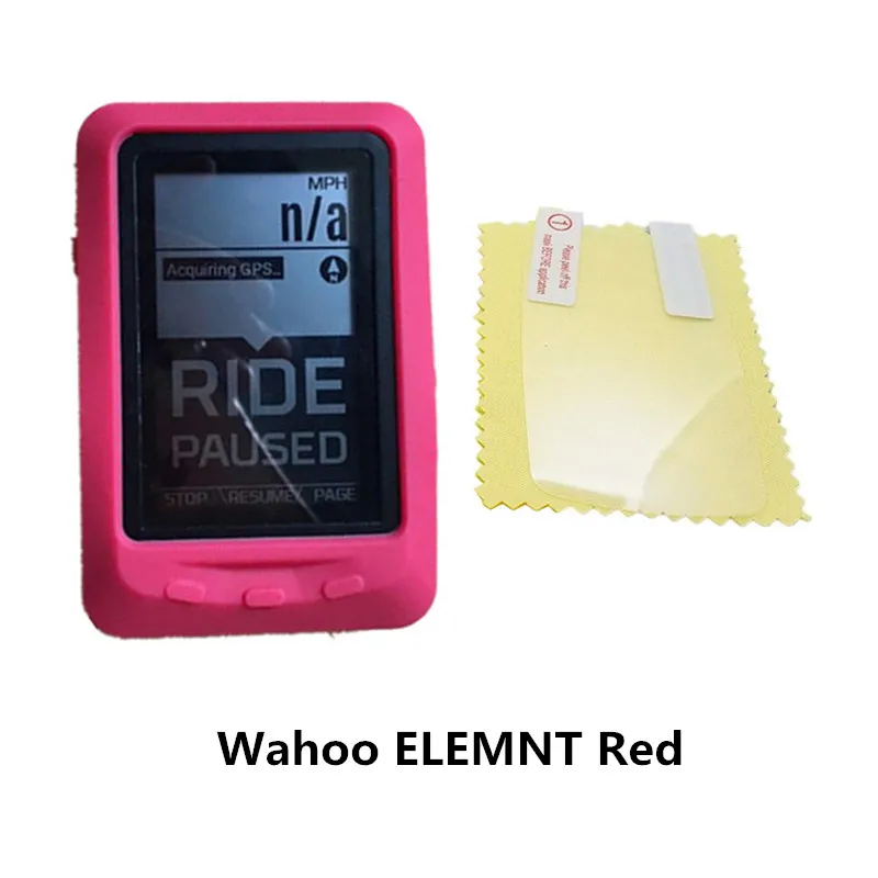 Wahoo Elemnt Red Универсальный силиконовый кожаный защитный чехол с защитой экрана для Wahoo Elemnt Mini GPS для велосипеда компьютерные Чехлы рукав - Цвет: Wahoo Elemnt Red