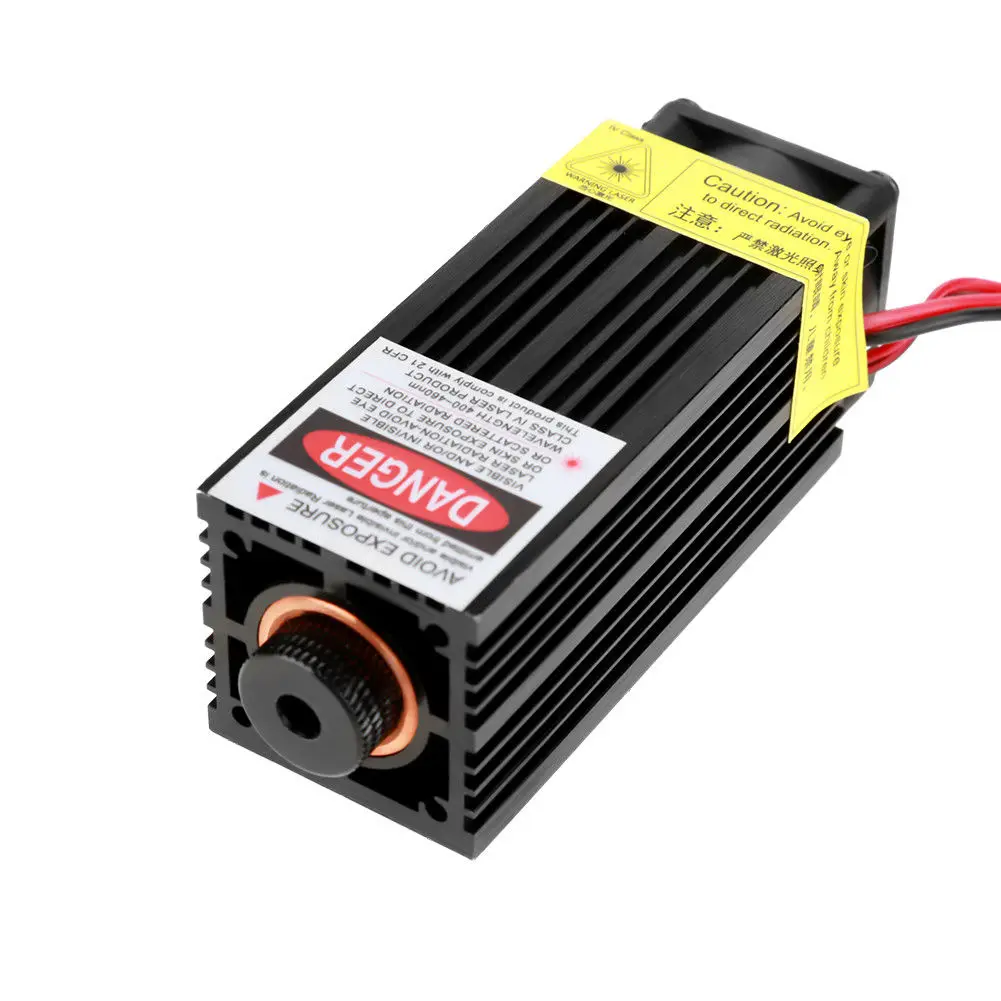 15W EU/US Plug Laser Engraver Laser Head Module W/ TTL 450nm Blu-Ray Laser Cutter Laser Module Wood Marking Cutting Tool