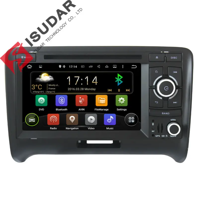 Wholesale! Two 7 Inch Android Car DVD Player Multimedia For Audi/TT 2006-2014 Original Frame With Wifi GPS Navigation Radio FM