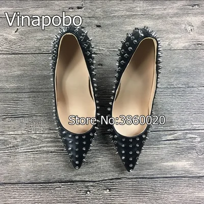 2New-women-s-black-high-heeled-rivet-shoes-exclusive-patent-brand-PU-leather-Ms-10cm-12cm (4)
